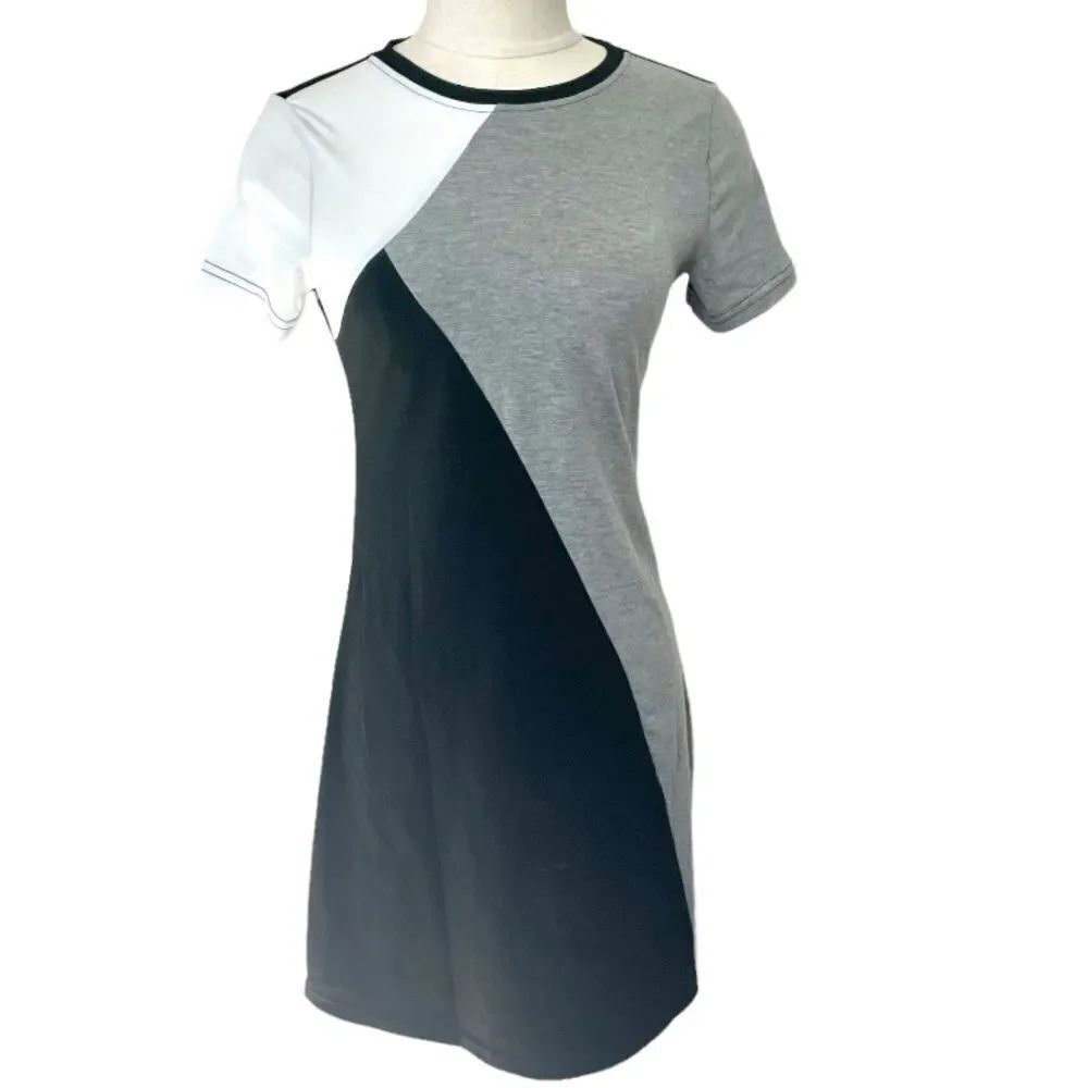 Shein color block short sleeved dress